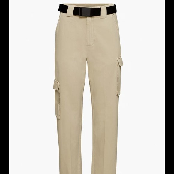 NWT Aritzia TNA Belted Cargo Pant Gd Humus Beige XS - Picture 6 of 13